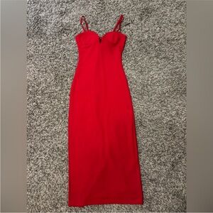 Zara Strapless Red Dress with Sweetheart Neckline